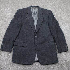 Jos. A. Bank Gordon Blazer Men 40 Regular Gray 100% Camel 2 Button Sports Jacket